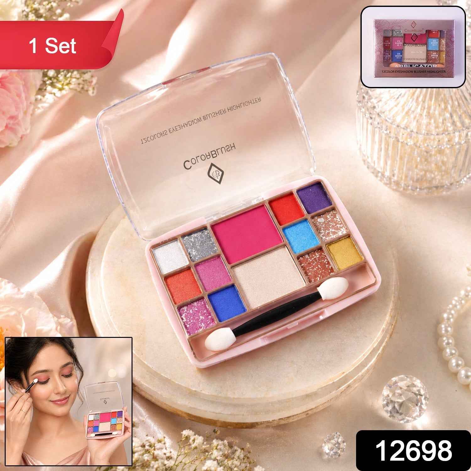 Multi-Color Eyeshadow Palette – Matte & Shimmer Eye Makeup Kit