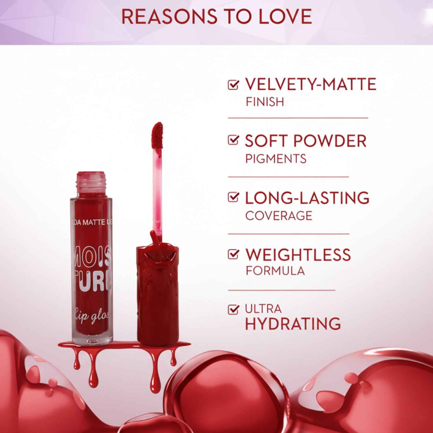 Matte Liquid Lip Gloss – High Pigment, Long-Lasting Moisture