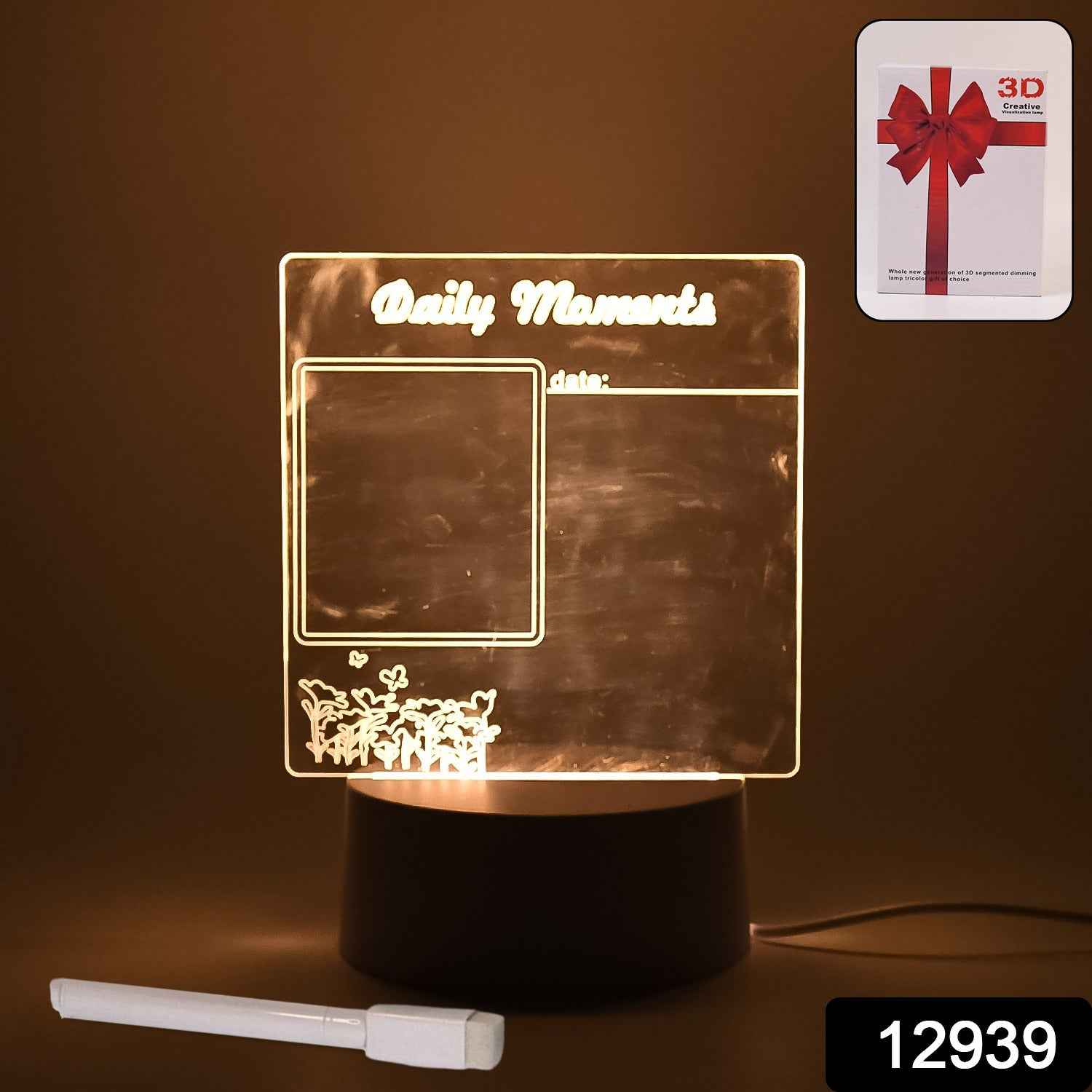 Acrylic Decorative Lamp – 3D Message Board & Night Light | Styleva