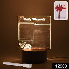 Acrylic Decorative Lamp – 3D Message Board & Night Light | Styleva