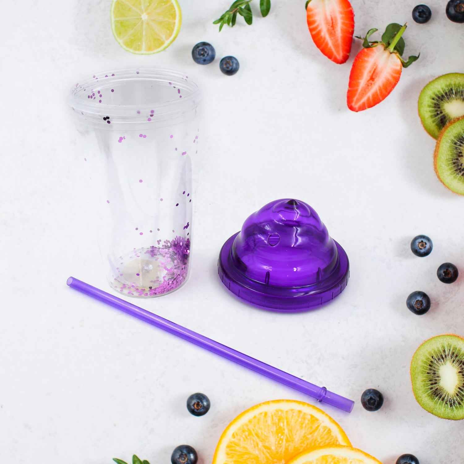 Plastic Cold Drink Tumbler – Double-Wall & Reusable Straw | Hydrozilla