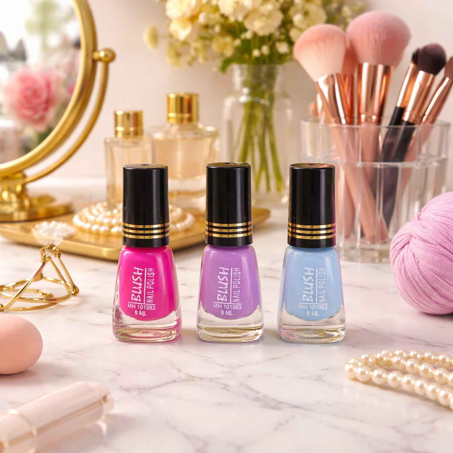 Mini Matte Nail Polish – Quick-Dry 6 ML Glitter Finish