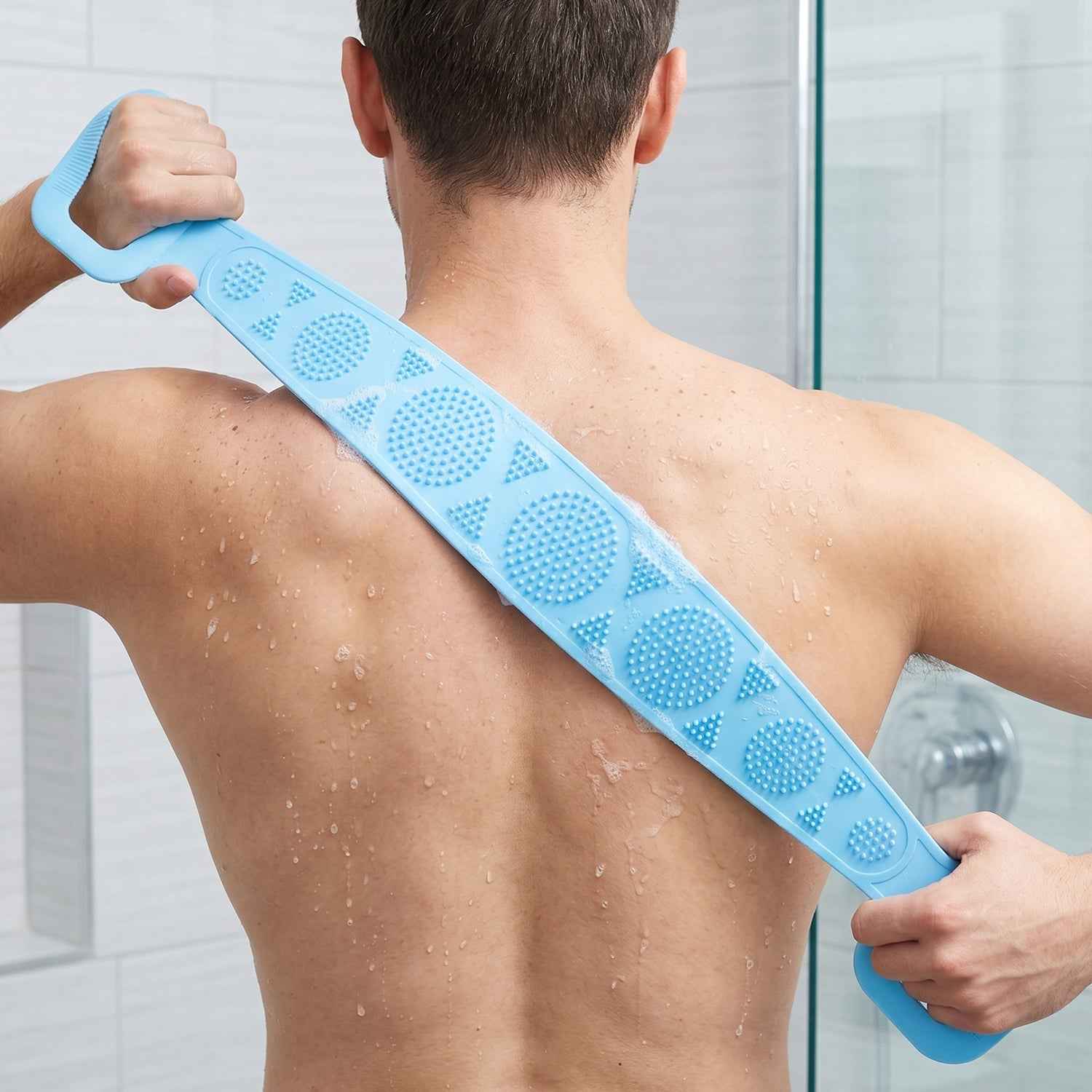 Silicone Back Scrubber Belt Ð Effective Dual-Handle Exfoliation