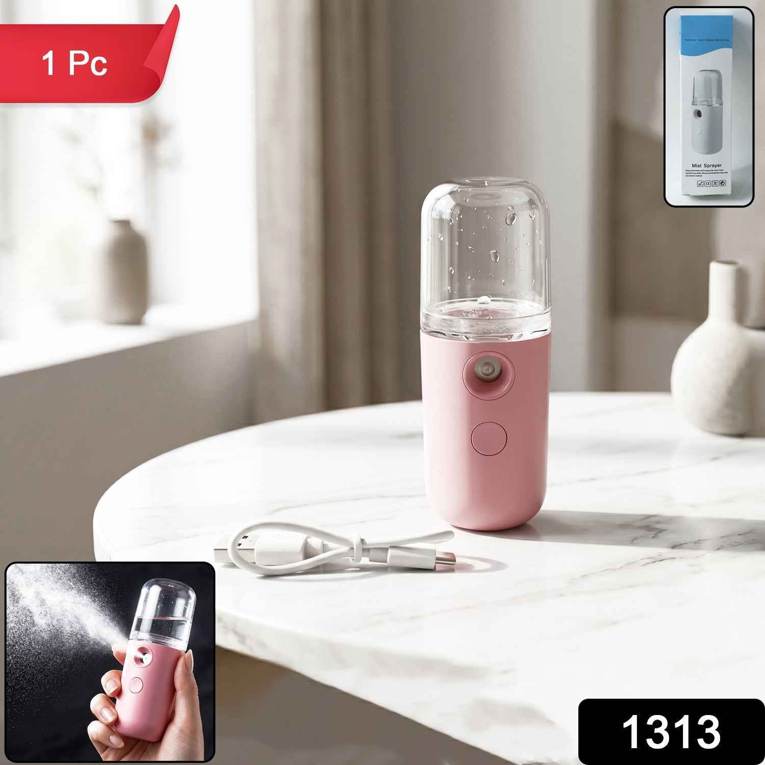 Nano Mist Sprayer Ð Portable & Refillable for Instant Facial Hydration