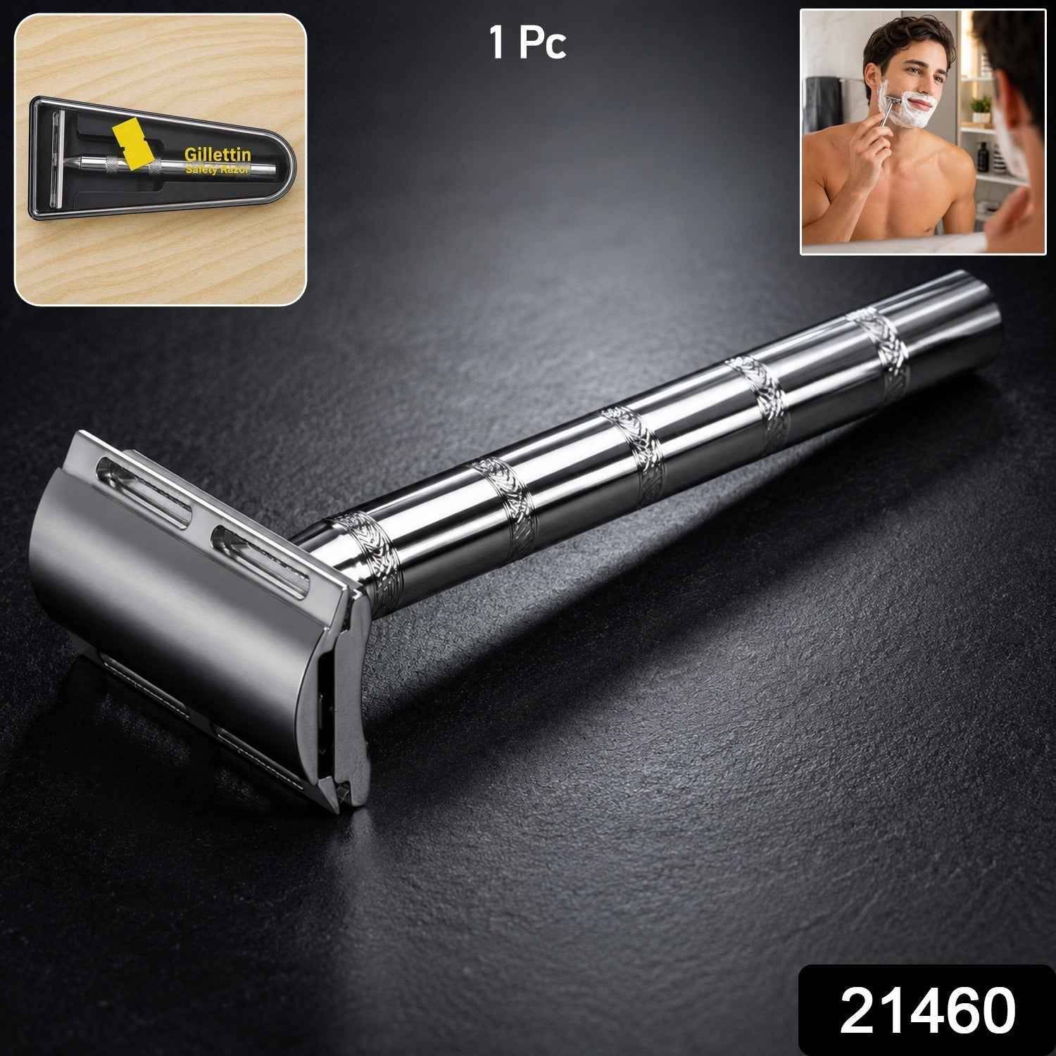Double Edge Safety Razor – Reusable Stainless Steel for Gentle Shaves