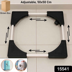 Fridge & Washing Machine Stand Trolley – Adjustable Heavy-Duty 50x50 cm