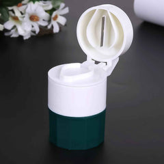Pill Crusher 4-in-1 with Grinder, Cutter & Water Cup – Compact & Portable
