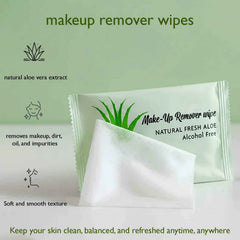 Makeup Remover Wipes – Alcohol-Free Aloe Cleansing Towelettes Pack