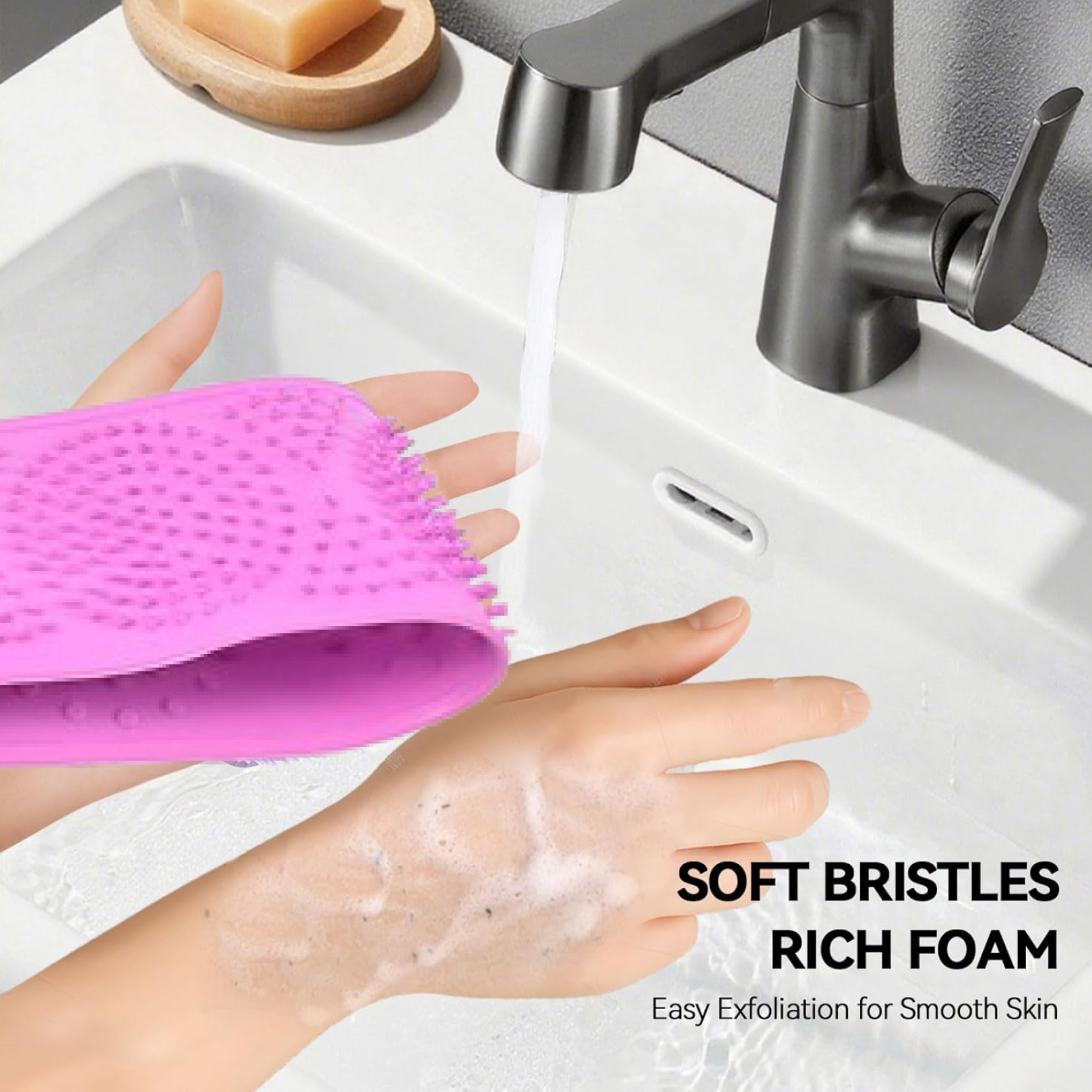 Silicone Body Back Scrubber – Deep Cleansing Bath Brush | VelvaBloom