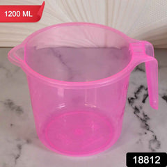 Bath Water Mug – 1200ml Transparent Plastic for Bathroom | Bathora