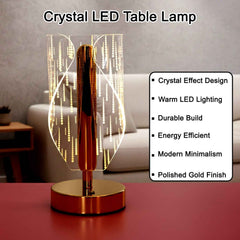 Crystal LED Table Lamp – Elegant Modern Bedside Lighting