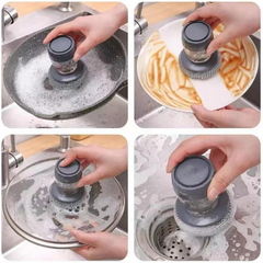 Soap Dispenser with Scrub – Ergonomic Kitchen Cleaning | VelvetBubbles