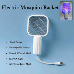 Electric Mosquito Swatter Racket – Rechargeable USB Bug Zapper