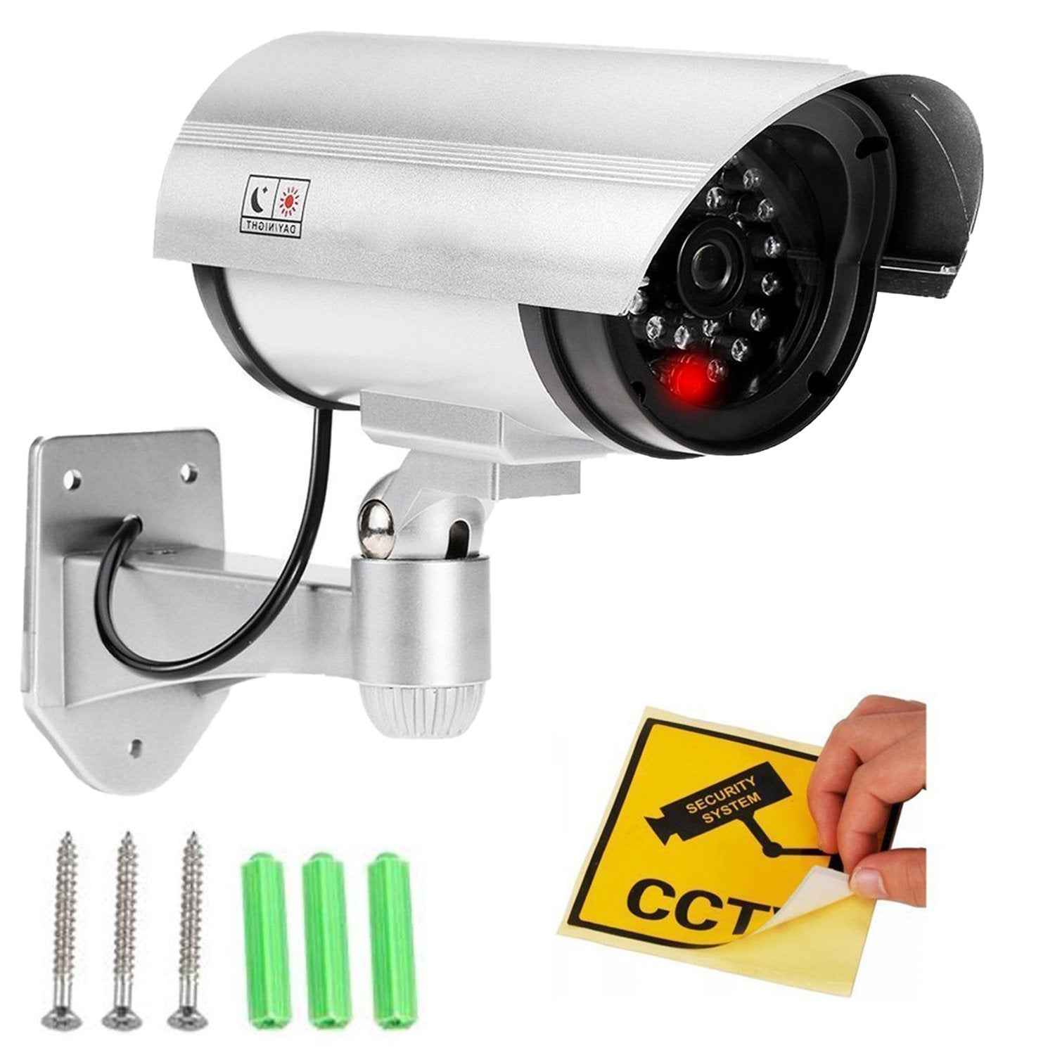 Dummy Security Camera – Outdoor Fake CCTV with LED | AutoSafeo