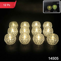 Crystal Style LED Decorative Lamps – Set of 12 Flameless Candles