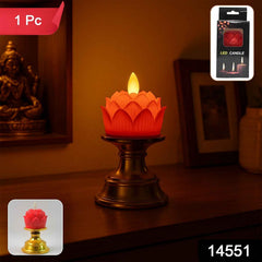 Lotus LED Flameless Candle – Elegant Decorative Flameless Light