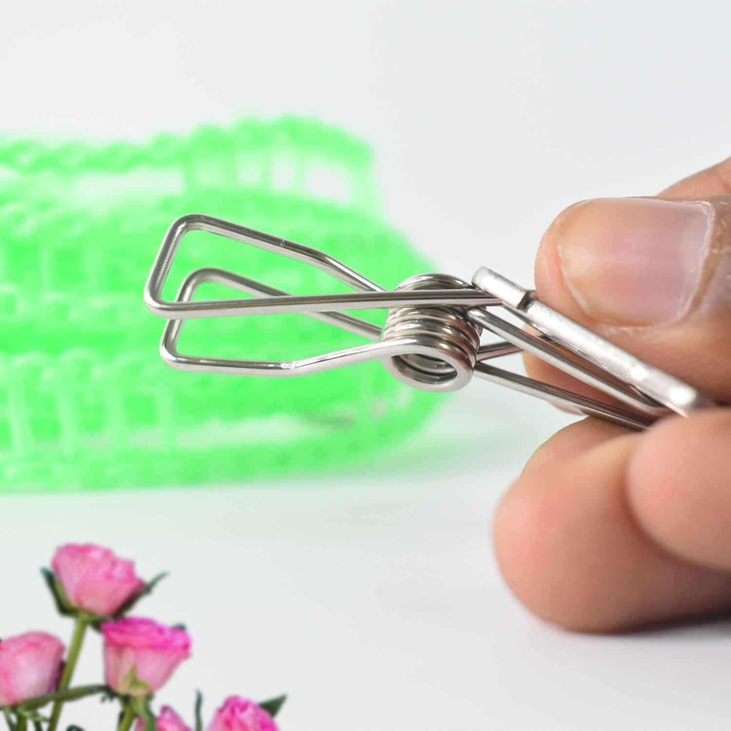 Stainless Steel Clothes Pegs – Durable Laundry Clips with Rope
