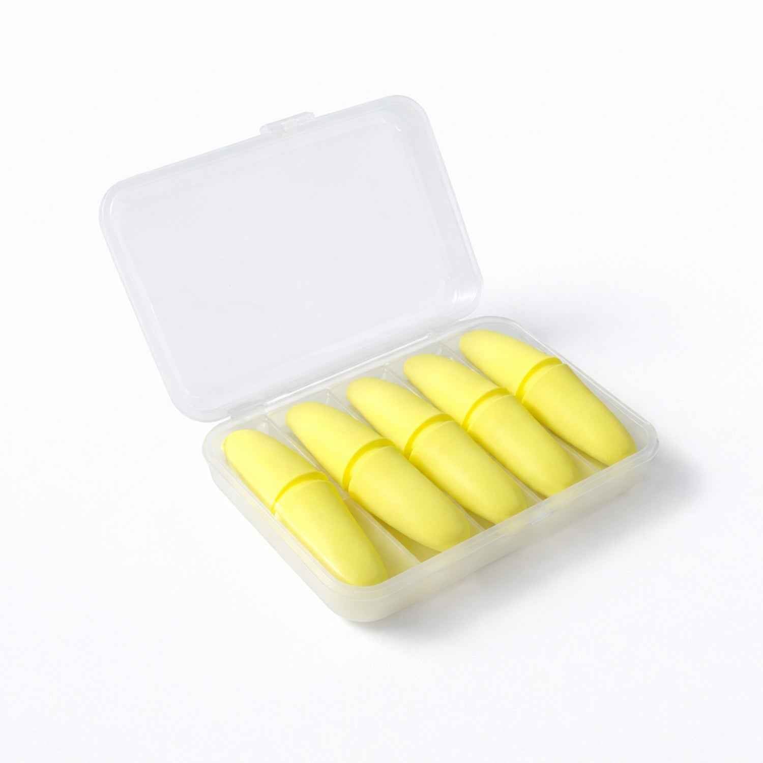 Soft Foam Noise Reduction Ear Plugs – Comfortable & Reusable (5 Pair)