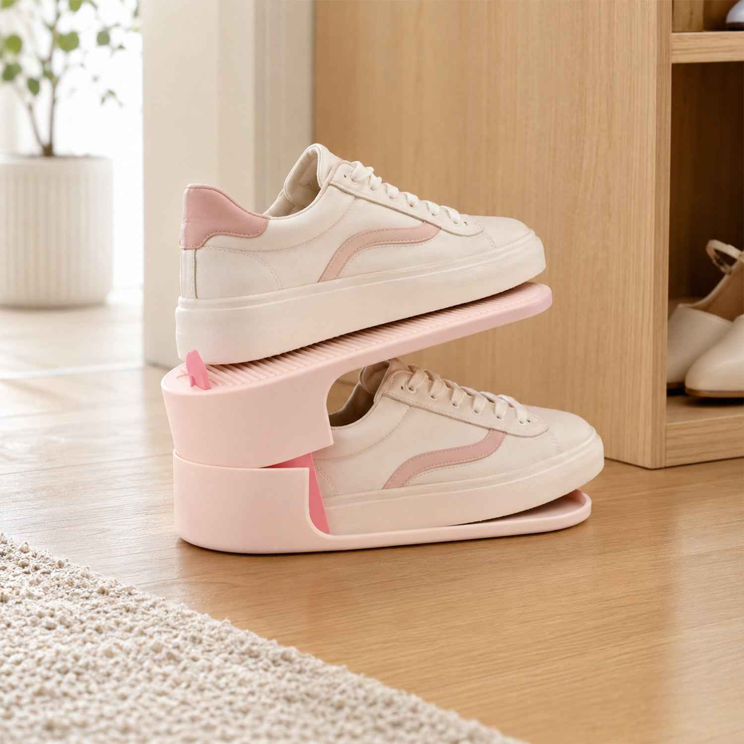 Adjustable Shoe Storage Rack Ð Space-Saving & Stackable Design