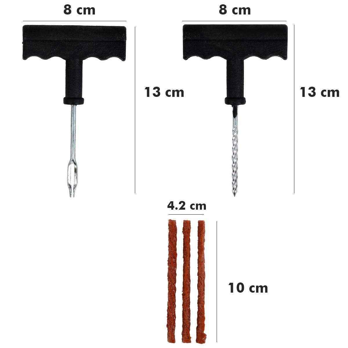 Tubeless Tyre Puncture Repair Kit – Complete Set for Cars & Bikes | RaceVault