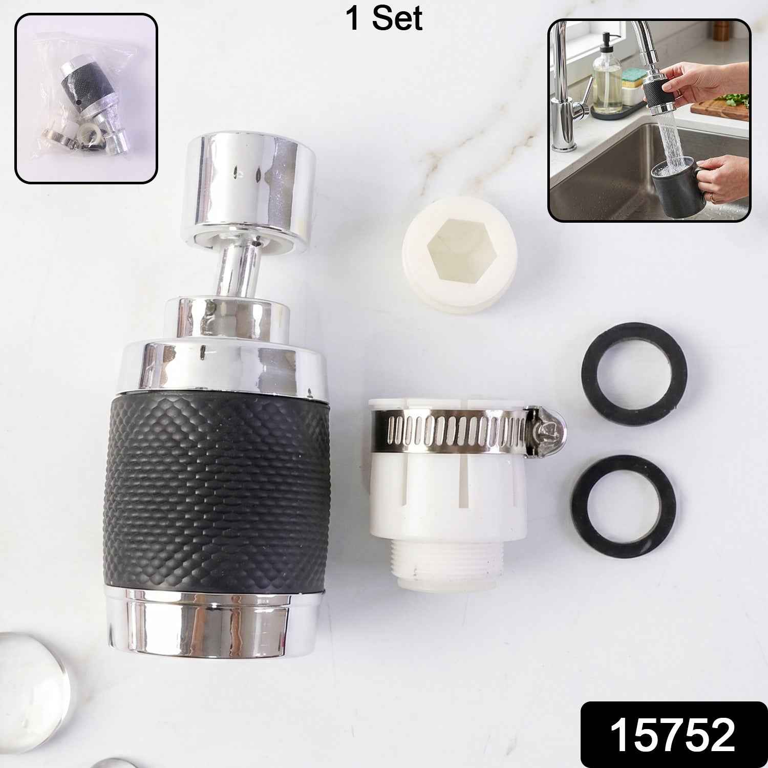 Kitchen Faucet Sprayer Ð 360¡ Rotatable & Water-Saving Nozzle