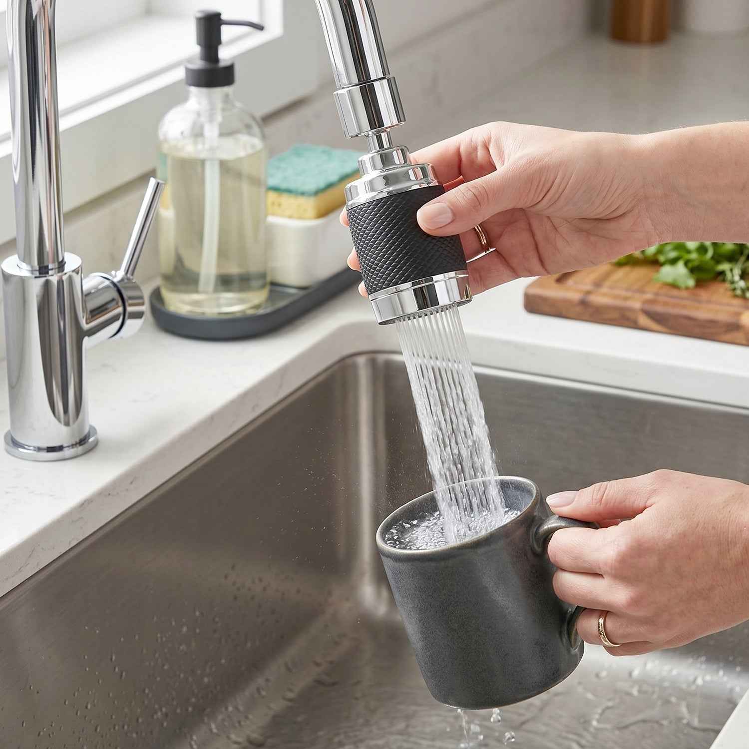 Kitchen Faucet Sprayer Ð 360¡ Rotatable & Water-Saving Nozzle