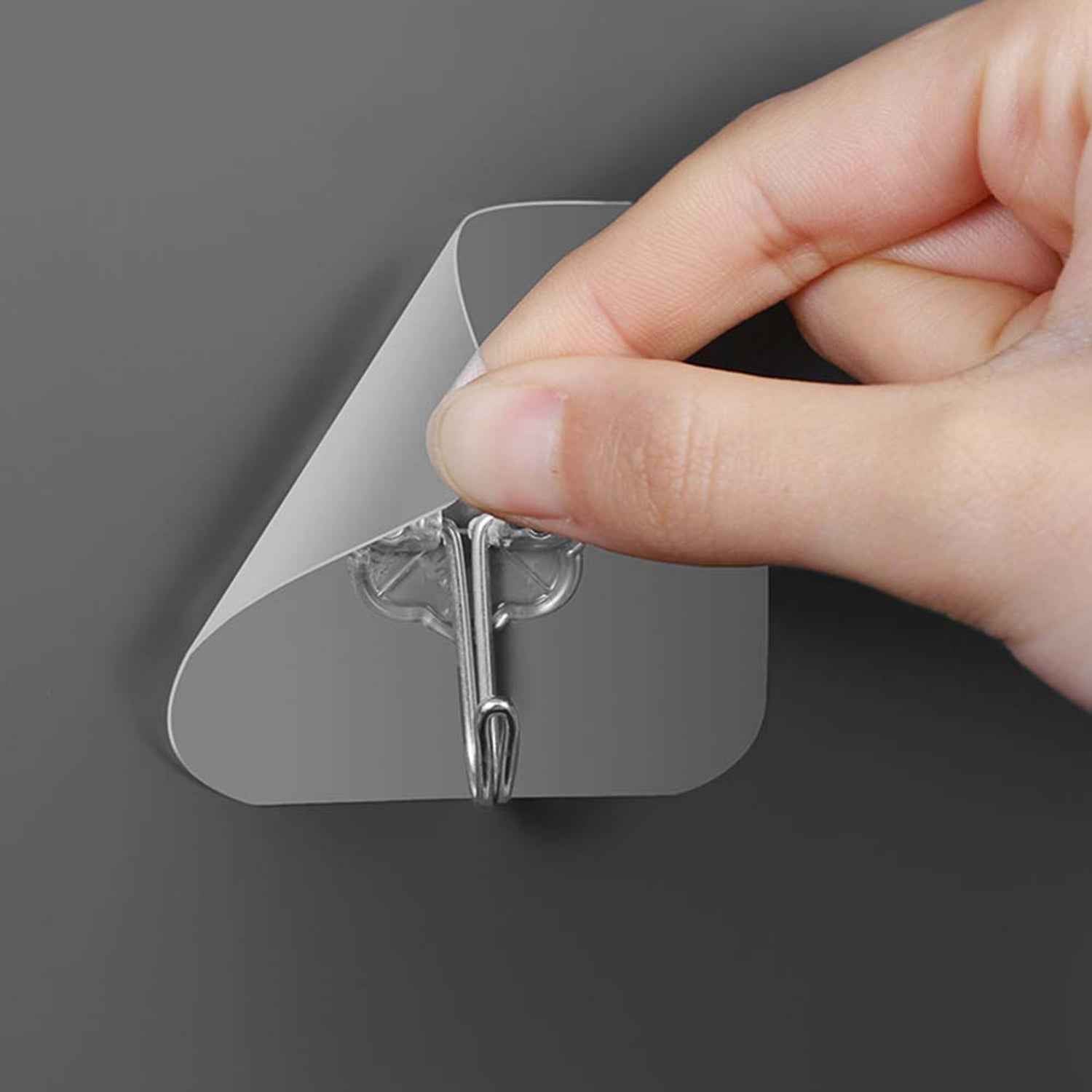 Strong Transparent Adhesive Wall Hooks Ð 10 Pc Set for Home & Kitchen