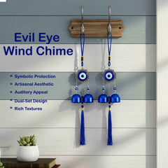 Evil Eye Hanging Wind Chime Set – Protective Home Decor Charm
