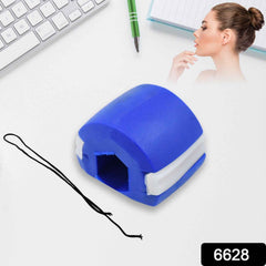 Close-up view of the dark blue Jawline Exerciser highlighting its texture.