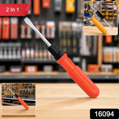 Small 2 in 1 screwdriver Ð Reversible flathead and Phillips tool for home & work
