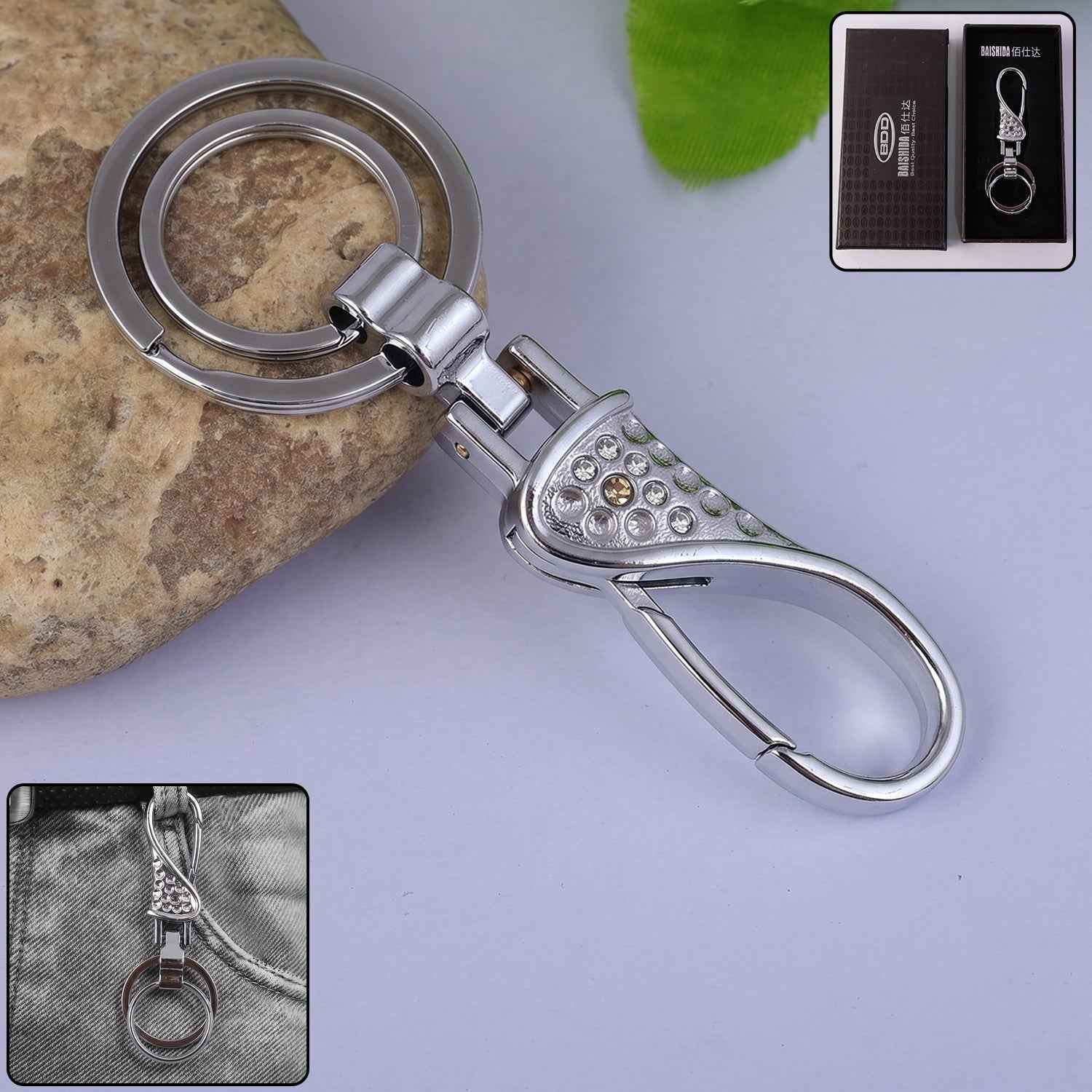 Heavy Duty Metal Key Holder Ð Durable with Swivel Hook for Everyday Use