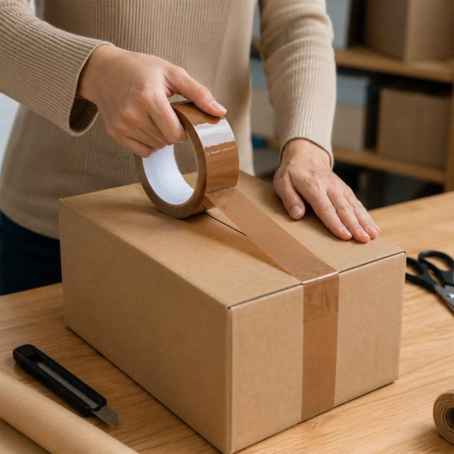 Brown Cello Tape Ð Durable Packing & Shipping Solution