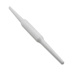 Close-up of the smooth surface of the plastic roti roller pin.