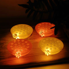 Lotus Canopy LED Decorative Lamps – Set of 4 Multicolor Lights