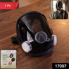 Full Face Safety Respirator Mask Ð Dual Filters & Clear Visor for Protection