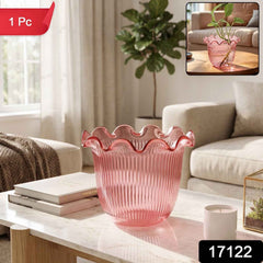 Decorative Ruffled Flower Pot Planter Vase Ð Versatile Home Decor