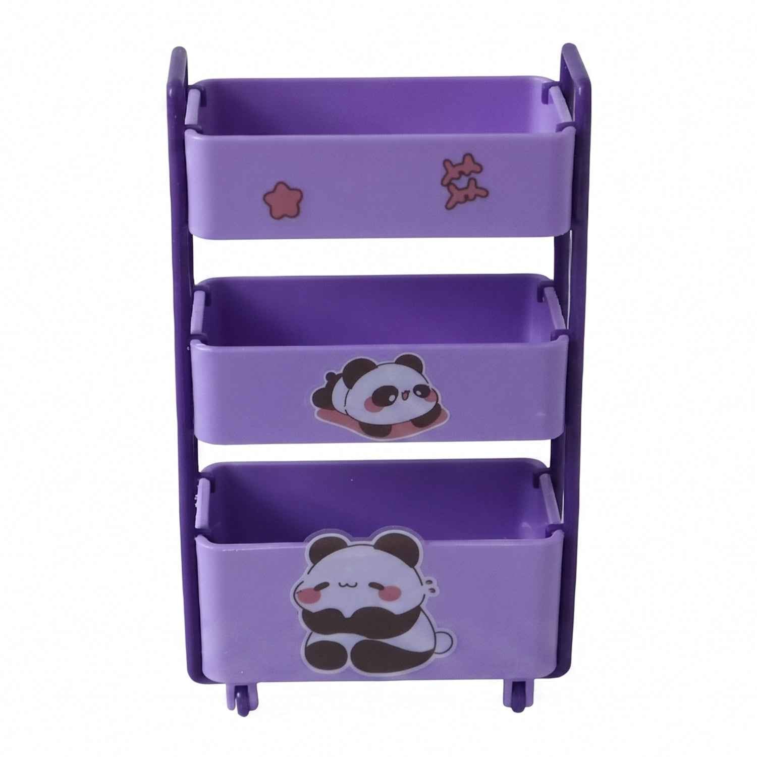Mini Storage Trolley Ð 3-Tier Desk Organizer with Wheels for Kids and Office