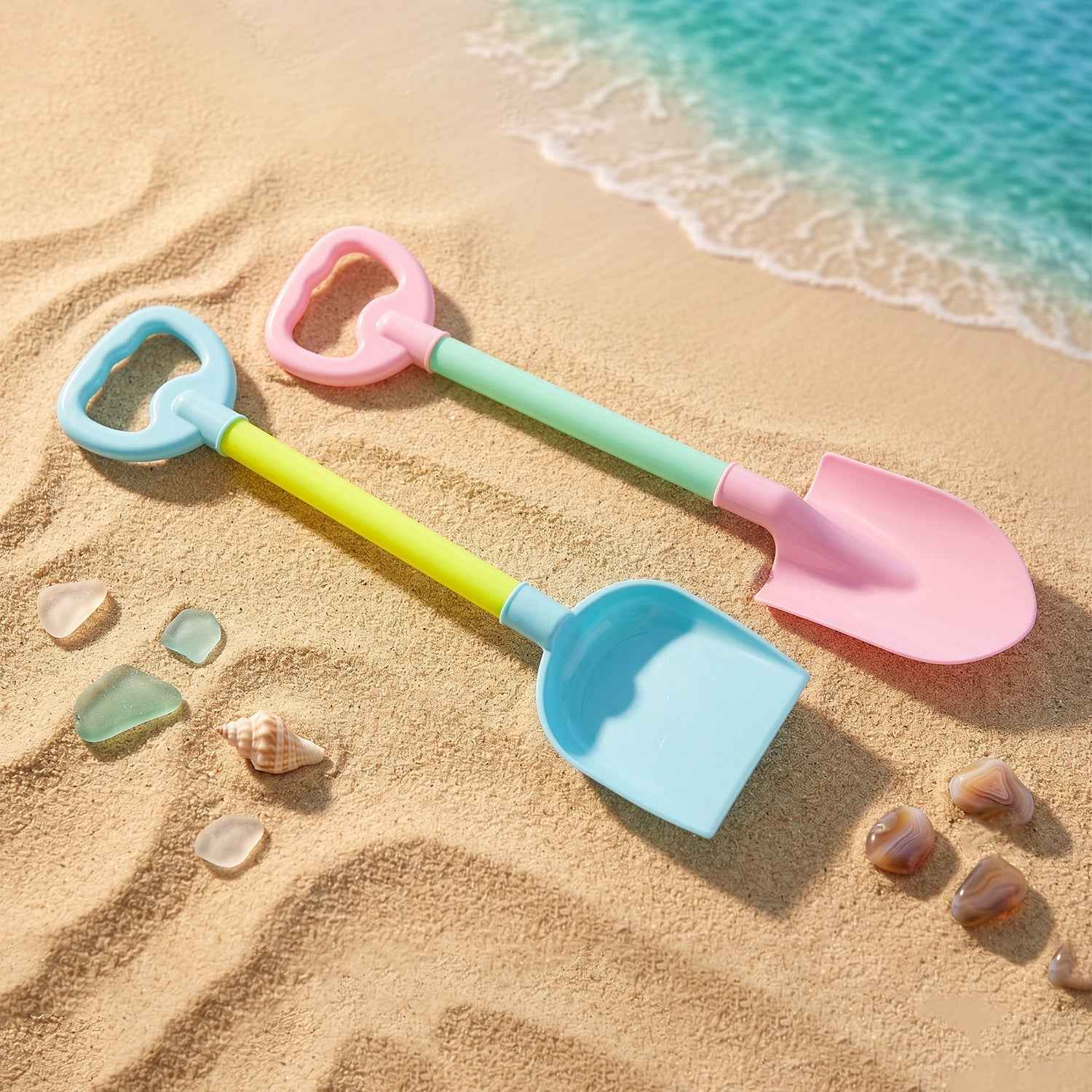 Kids Beach Sand Shovel Toy Set Ð Bright, Durable & Easy to Handle