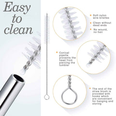 Stainless Steel Straws – Reusable Bent Set with Brush | Siplix