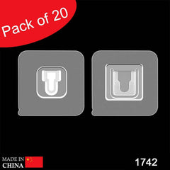 Adhesive Wall Hooks – Heavy Duty, Pack of 20 | GlimmerHome