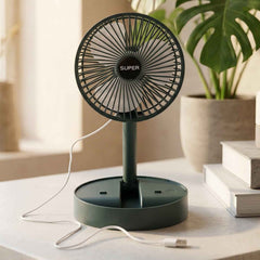 USB Table Fan Ð Compact, Quiet, Adjustable Stand for Desk