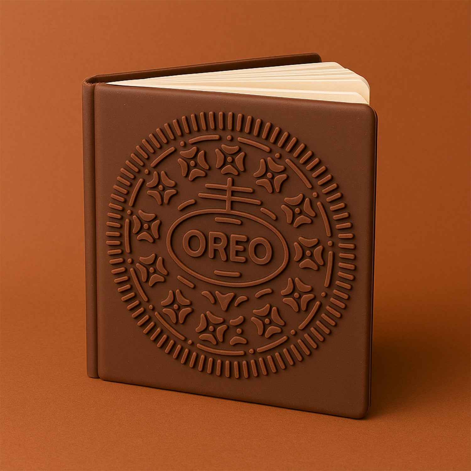 Chocolate Scented Notebook with its cover featuring a chocolate bar design.