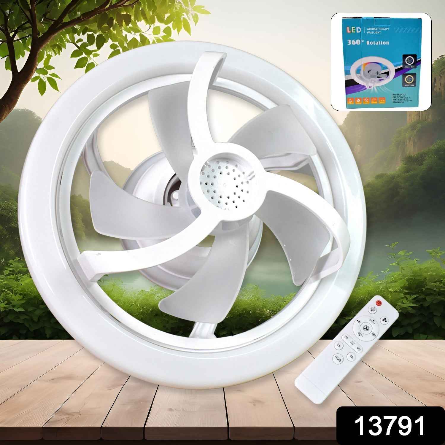 Smart Ceiling Fan – 360° Rotation & LED Light | VoltDesk