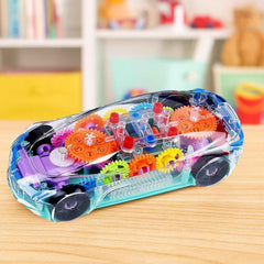 Gear Car Toy – Transparent, Musical & 3D Lights for Kids | Spark Tots