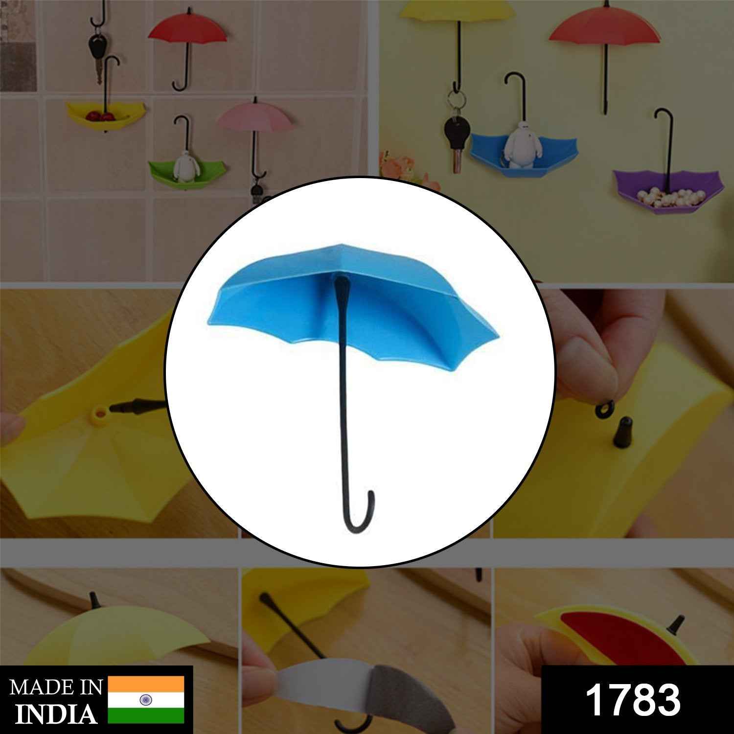Umbrella Key Holder – Colourful Wall Mounted Hooks | Indo Glow