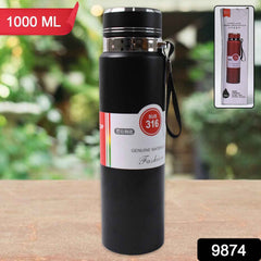 Stainless Steel Insulated Water Bottle – Leakproof 1000ml Flask