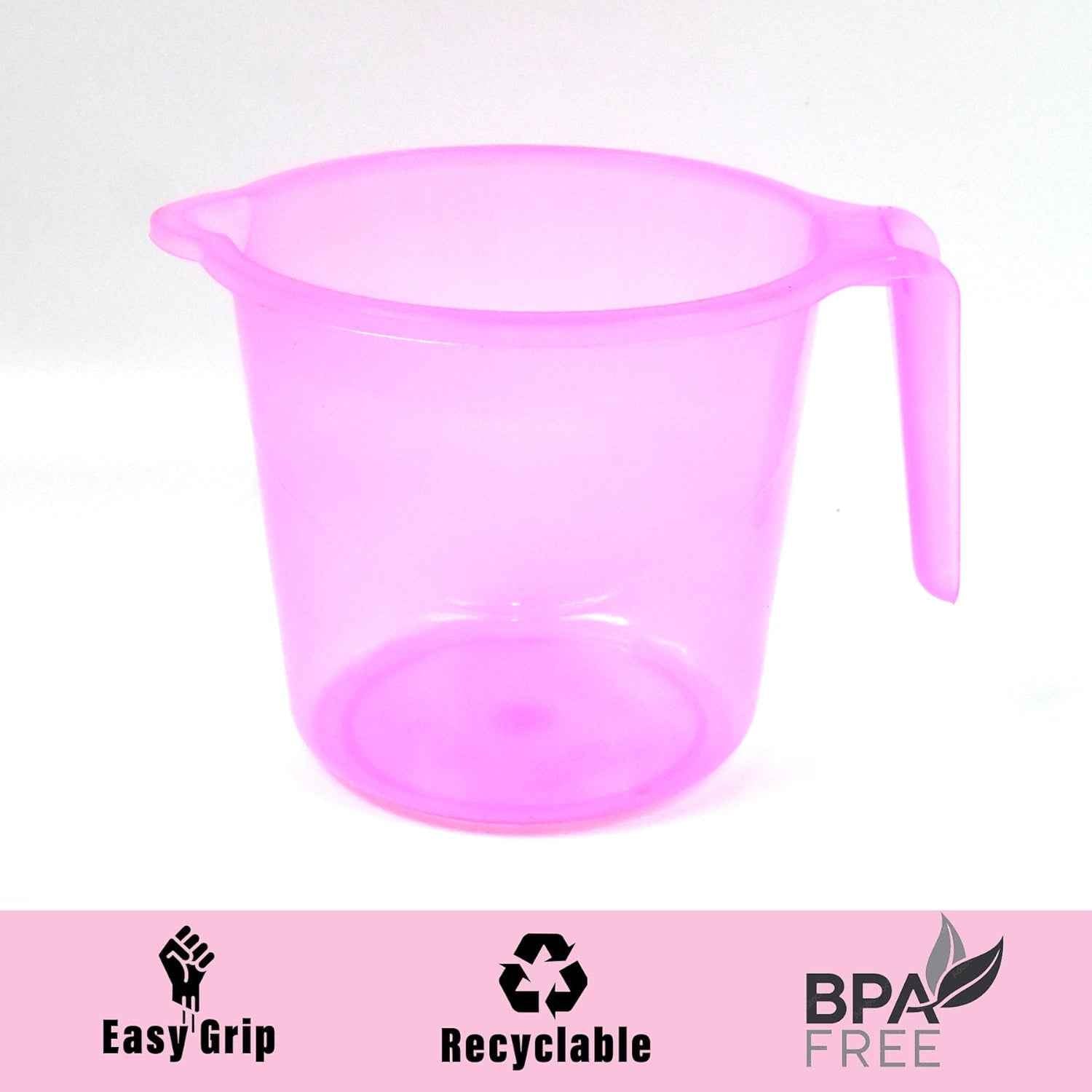 Bath Water Mug – 1200ml Transparent Plastic for Bathroom | Bathora