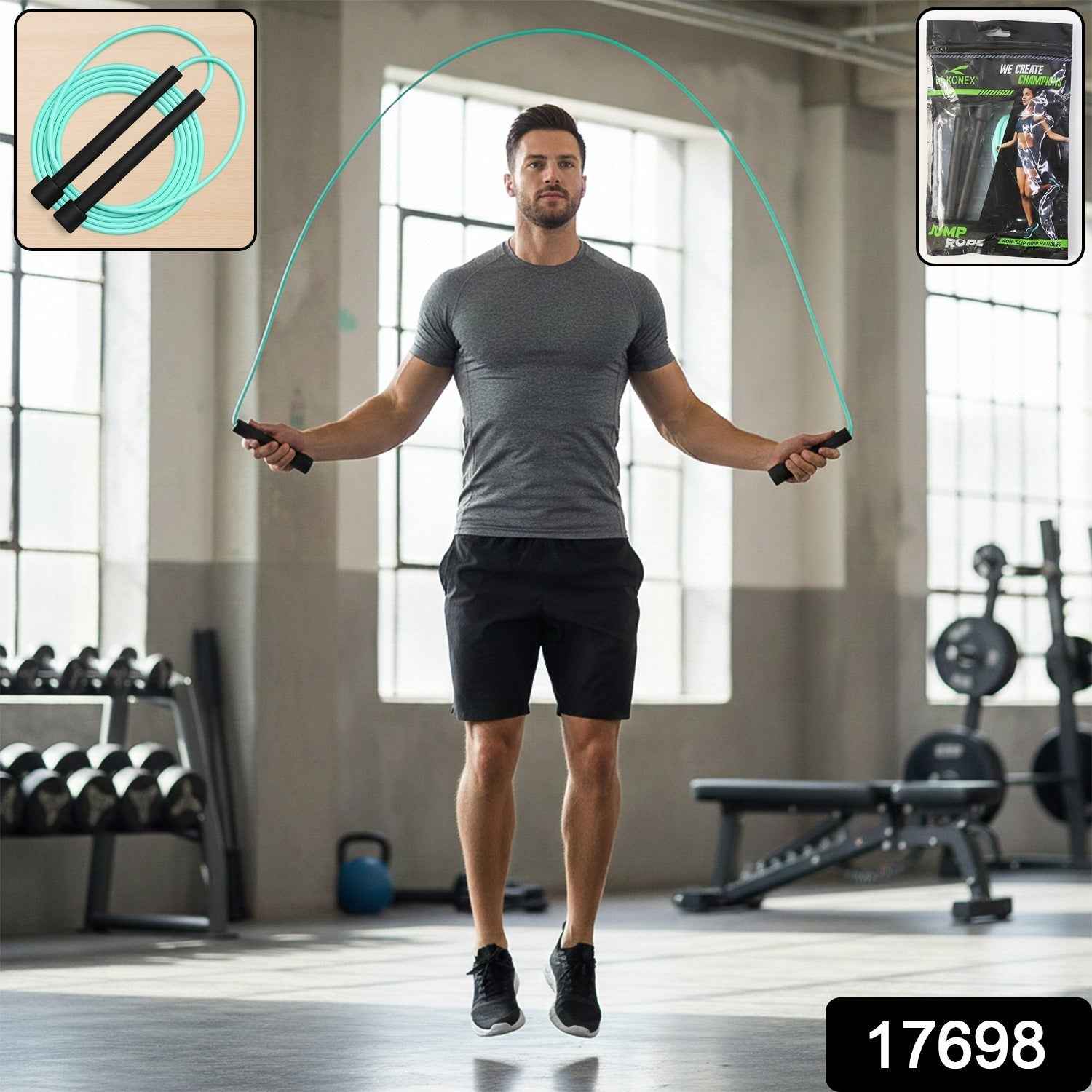 High-Speed Skipping Rope – Adjustable 3m with Foam Handles