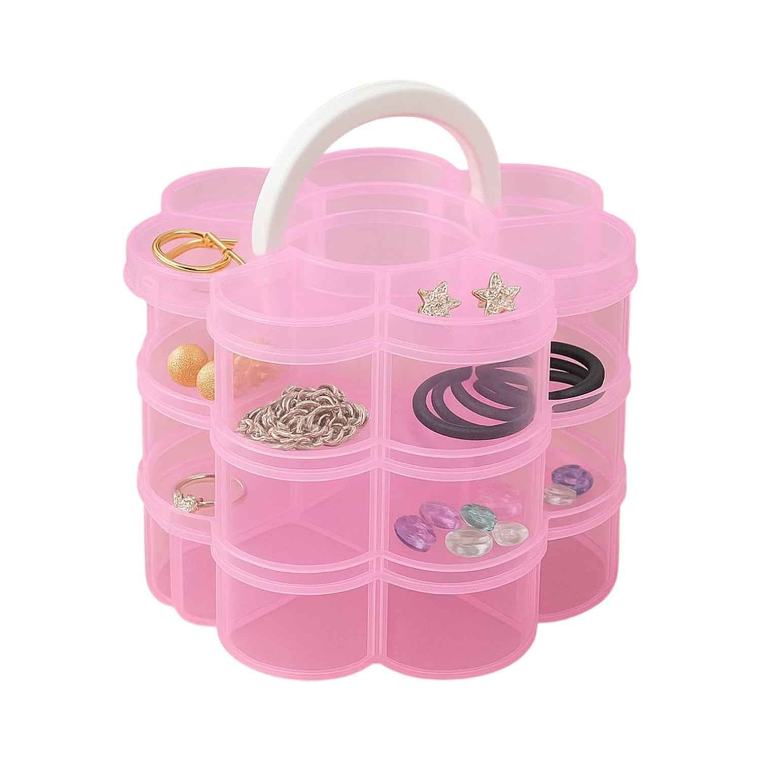 Flower-Shaped 3-Layer Storage Box – 9 Compartments Organizer