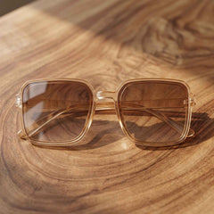 Square Retro Sunglasses Ð Trendy Oversized Gradient Tinted Eyewear